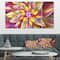 Designart - Large Multi Color Alien Fractal Flower - Floral Canvas Art Print